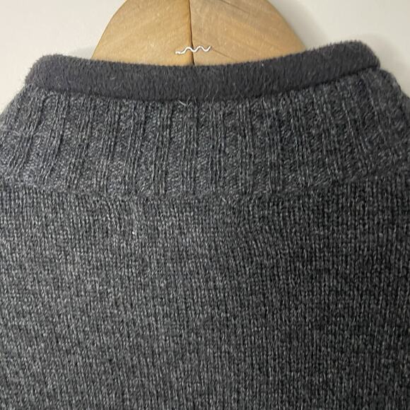 Woolrich Onyx Heather Gray 100% Wool Zip Up Sweater Grandpacore Men’s Size Large - Picture 9 of 16